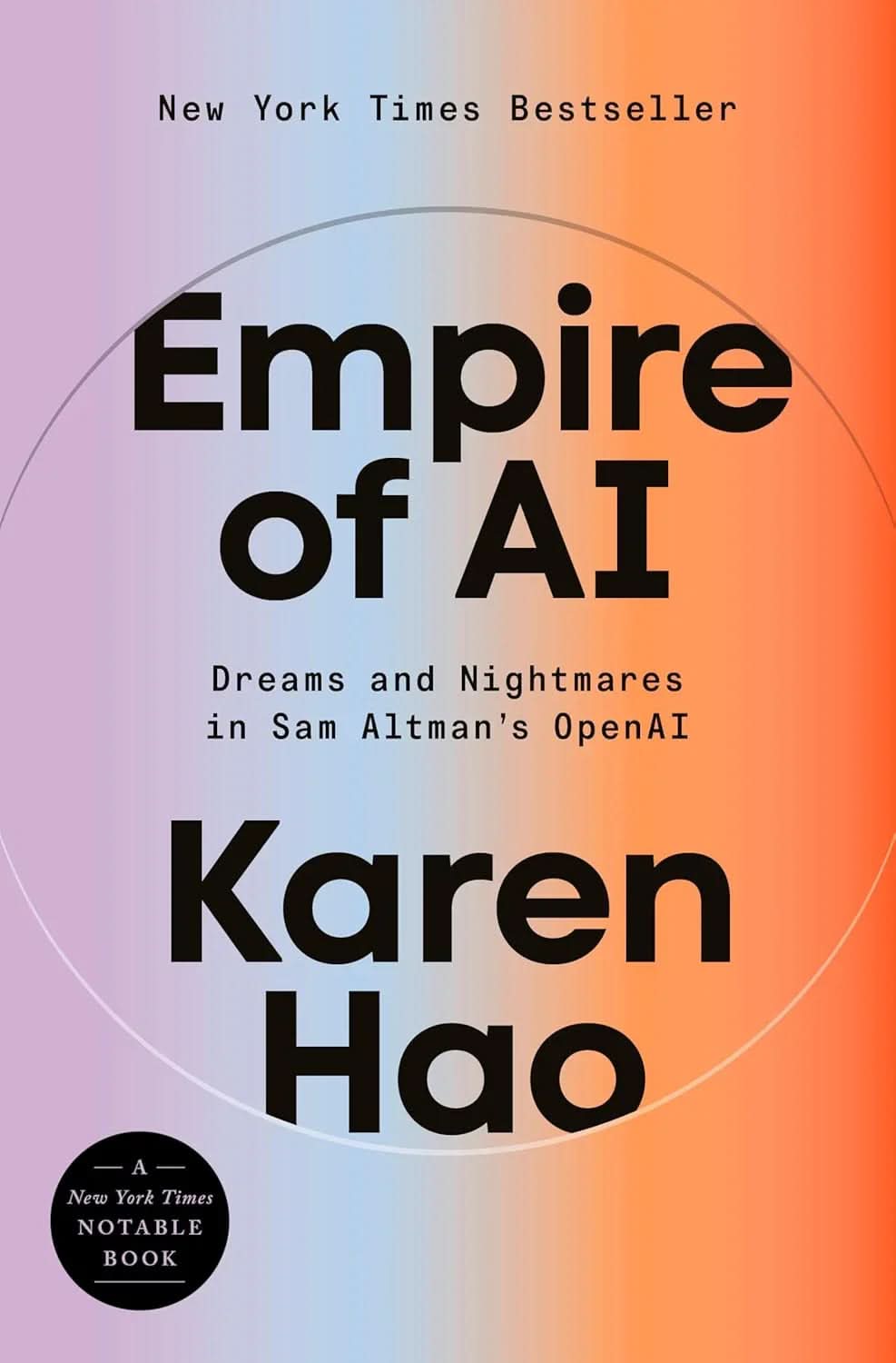 Empire of AI: Dreams and Nightmares in Sam Altman’s OpenAI by Karen Hao book cover - The Sequoia Books