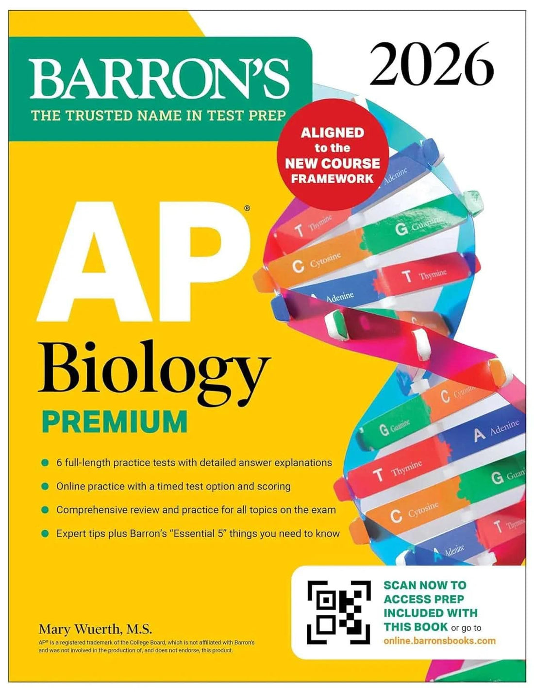 AP Biology Premium 2026 with 6 Practice Tests book cover - The Sequoia Books