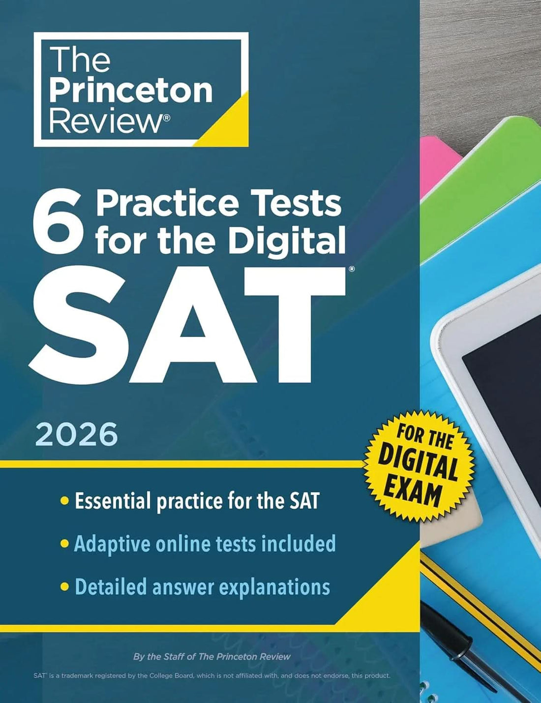 6 Practice Tests for the Digital SAT 2026 book cover - The Sequoia Books