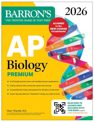 AP Biology Premium 2026 Barrons prep book cover