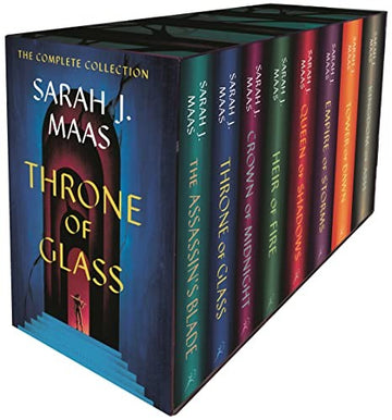 Throne of Glass Box Set 8 books hardcover by Sarah J. Maas book cover